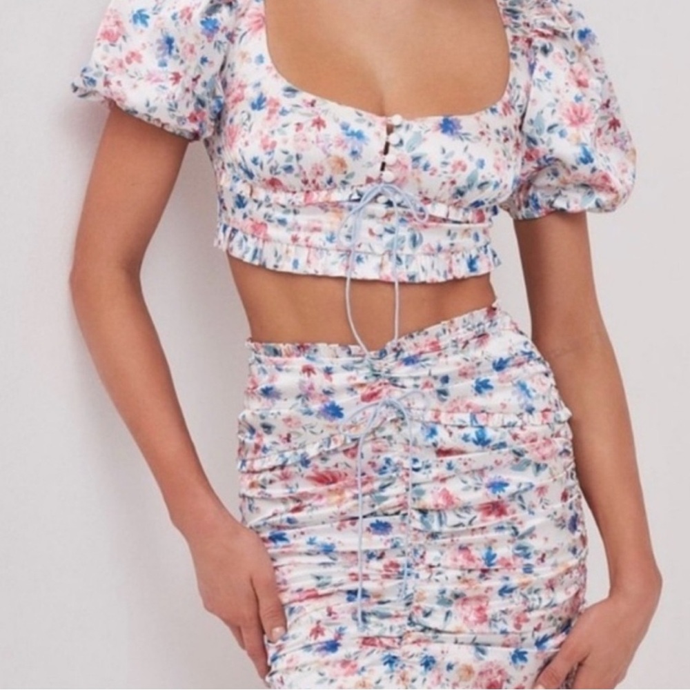 Floral Ruffle Skirt